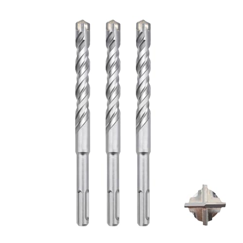 MOXPIFY 3tlg SDS Plus Bohrer 16 x 160mm,Betonbohrer mit 4 Hartmetall Schneiden und Doppelwendel für Beton und Mauerwerk MOXPIFY 3tlg SDS Plus Bohrer 16 x 160mm,Betonbohrer mit 4 Hartmetall Schneiden und Doppelwendel für Beton und Mauerwerk von MOXPIFY