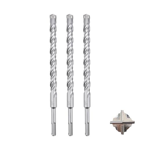 MOXPIFY 3tlg SDS Plus Bohrer 18 x 210mm,Betonbohrer mit 4 Hartmetall Schneiden und Doppelwendel für Beton und Mauerwerk von MOXPIFY