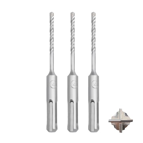 MOXPIFY 3tlg SDS Plus Bohrer 4 x 110mm,Betonbohrer mit 4 Hartmetall Schneiden und Doppelwendel für Beton und Mauerwerk MOXPIFY 3tlg SDS Plus Bohrer 4 x 110mm,Betonbohrer mit 4 Hartmetall Schneiden und Doppelwendel für Beton und Mauerwerk von MOXPIFY