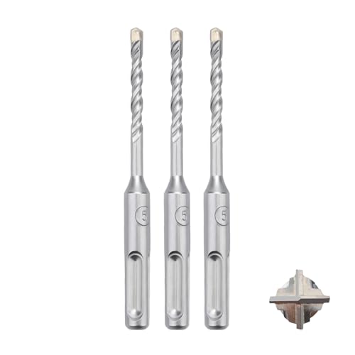 MOXPIFY 3tlg SDS Plus Bohrer 5 x 110mm,Betonbohrer mit 4 Hartmetall Schneiden und Doppelwendel für Beton und Mauerwerk MOXPIFY 3tlg SDS Plus Bohrer 5 x 110mm,Betonbohrer mit 4 Hartmetall Schneiden und Doppelwendel für Beton und Mauerwerk von MOXPIFY