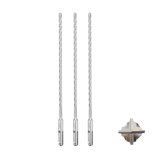 MOXPIFY 3tlg SDS Plus Bohrer 6 x 260mm,Betonbohrer mit 4 Hartmetall Schneiden und Doppelwendel für Beton und Mauerwerk MOXPIFY 3tlg SDS Plus Bohrer 6 x 260mm,Betonbohrer mit 4 Hartmetall Schneiden und Doppelwendel für Beton und Mauerwerk von MOXPIFY