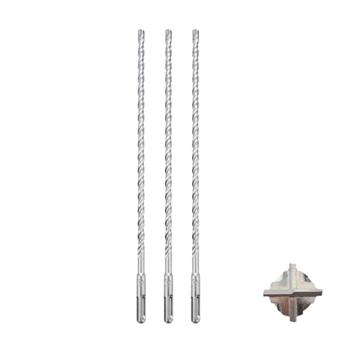 MOXPIFY 3tlg SDS Plus Bohrer 8 x 310mm,Betonbohrer mit 4 Hartmetall Schneiden und Doppelwendel für Beton und Mauerwerk von MOXPIFY
