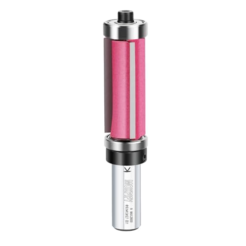 MOXPIFY Oberes und unteres Lager, bündiger Fräser-Bit, 3-schneidig, 12,7 mm Schaft, 19,1 mm Schnittdurchmesser und 41,3 mm Schnittlänge, bündiger Fräser für Holzbearbeitung MOXPIFY Oberes und unteres Lager, bündiger Fräser-Bit, 3-schneidig, 12,7 mm Schaft, 19,1 mm Schnittdurchmesser und 41,3 mm Schnittlänge, bündiger Fräser für Holzbearbeitung von MOXPIFY
