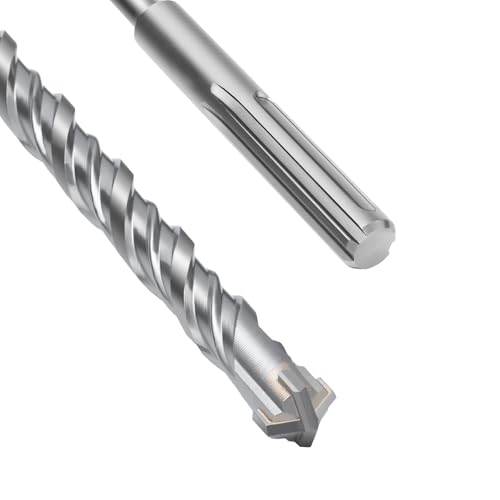 SDS Max Bohrer 12 x 380mm,Betonbohrer mit 4 Hartmetall Schneiden und Doppelwendel,Hammerbohrer Für Beton,Stein,Naturstein SDS Max Bohrer 12 x 380mm,Betonbohrer mit 4 Hartmetall Schneiden und Doppelwendel,Hammerbohrer Für Beton,Stein,Naturstein von MOXPIFY