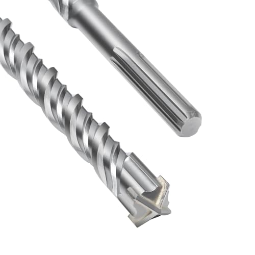 SDS Max Bohrer 30 x 1000mm,Betonbohrer mit 4 Hartmetall Schneiden und Doppelwendel,Hammerbohrer Für Beton,Stein,Naturstein von MOXPIFY