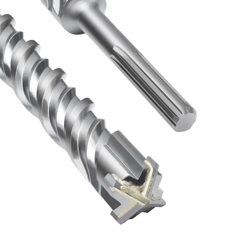 SDS Max Bohrer 50 x 600mm,Betonbohrer mit 4 Hartmetall Schneiden und Doppelwendel,Hammerbohrer Für Beton,Stein,Naturstein SDS Max Bohrer 50 x 600mm,Betonbohrer mit 4 Hartmetall Schneiden und Doppelwendel,Hammerbohrer Für Beton,Stein,Naturstein von MOXPIFY