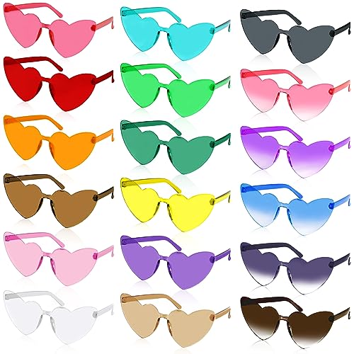 MOYKSRR 18 Stück Party Brille, Herz Hippie Brille, Randlose Brille, Lustige Partybrillen, Retro Farbige Gläser, Geeignet für Stranddekorationen, Partyzubehör, Foto-Requisiten, Erwachsene und Kinder MOYKSRR 18 Stück Party Brille, Herz Hippie Brille, Randlose Brille, Lustige Partybrillen, Retro Farbige Gläser, Geeignet für Stranddekorationen, Partyzubehör, Foto-Requisiten, Erwachsene und Kinder von MOYKSRR