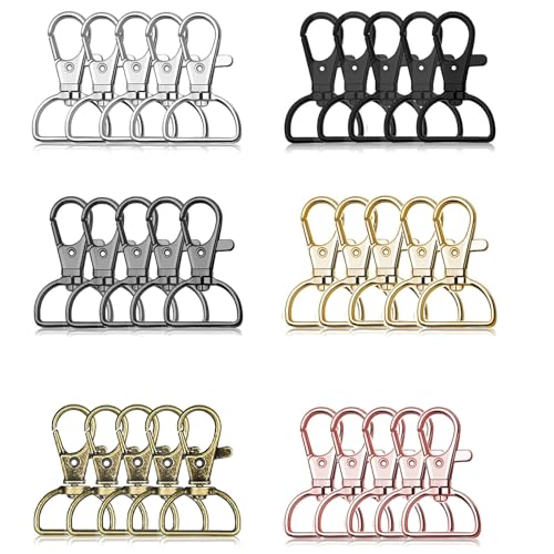 Drehverschluss-Haken, 30 Stück, Schlüsselanhänger-Clip-Haken, D-Ring-Clip, Schlüsselband-Hardware für Schlüsselanhänger, Schlüsselbandherstellung, Geldbörsen-Hardware, DIY Handwerk Drehverschluss-Haken, 30 Stück, Schlüsselanhänger-Clip-Haken, D-Ring-Clip, Schlüsselband-Hardware für Schlüsselanhänger, Schlüsselbandherstellung, Geldbörsen-Hardware, DIY Handwerk von MOYWYCNO