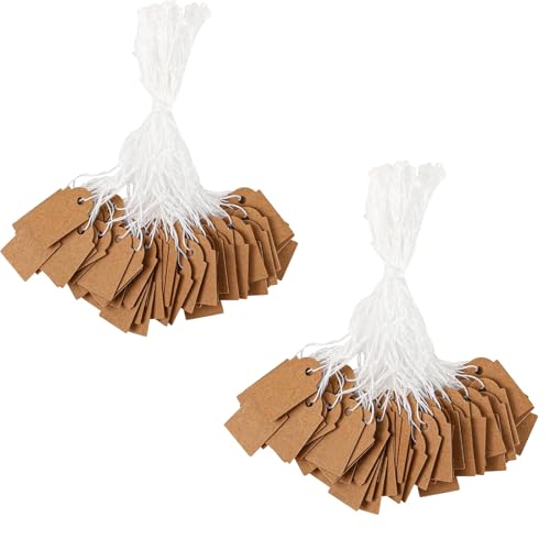 Geschenkanhänger, braun, verstärkte Karte, Kleidung, Paket-Etiketten, zum Aufhängen, Geschenk-Schaukeltickets, Kraftpapier, zum Aufhängen, Preiskennzeichnung, Schmuck und Heimwerken, 25 x 15 mm, 500 Geschenkanhänger, braun, verstärkte Karte, Kleidung, Paket-Etiketten, zum Aufhängen, Geschenk-Schaukeltickets, Kraftpapier, zum Aufhängen, Preiskennzeichnung, Schmuck und Heimwerken, 25 x 15 mm, 500 von MOYWYCNO