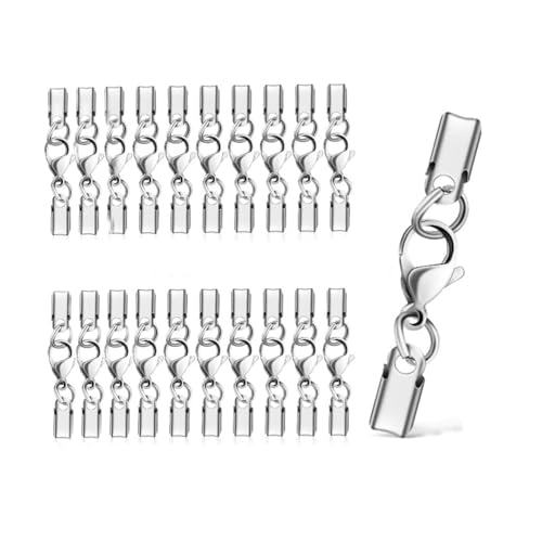 Kettenverschluss Edelstahl Zum Basteln Lederband Ketten Verschlüsse Armbandverschlüsse für Armbänder 20 Stück Verschluss Schmuckverschluss für DIY Ketten Lederband Schmuck Silber Kettenverschluss Edelstahl Zum Basteln Lederband Ketten Verschlüsse Armbandverschlüsse für Armbänder 20 Stück Verschluss Schmuckverschluss für DIY Ketten Lederband Schmuck Silber von MOYWYCNO
