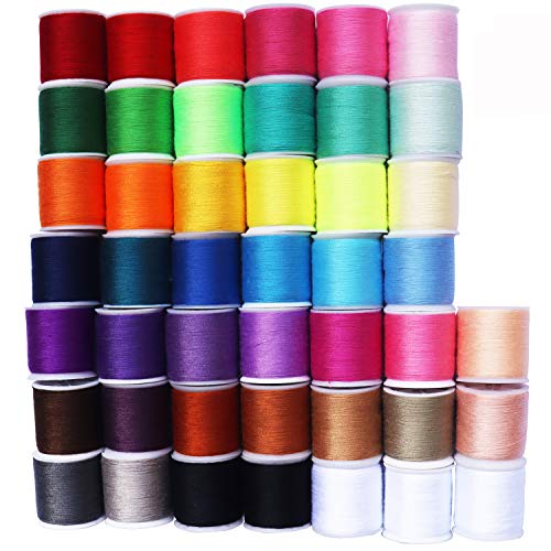 45 Spulen-Nähgarn-Sets aus Polyester für Hand- und Maschinennähen, insgesamt 400 m 45 Spulen-Nähgarn-Sets aus Polyester für Hand- und Maschinennähen, insgesamt 400 m von MOYYON