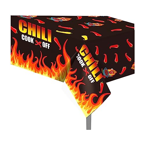 Hot Pot Chili-Party-Tischdecke, Hot Pot Chili-Tischdecken, Hot Pot Chili-Thema, Party-Dekoration, Einweg-Kunststoff-Tischdecke für Hot Pot Chili, Tischdecken für Hot Pot Chili, 137 x 224 cm Hot Pot Chili-Party-Tischdecke, Hot Pot Chili-Tischdecken, Hot Pot Chili-Thema, Party-Dekoration, Einweg-Kunststoff-Tischdecke für Hot Pot Chili, Tischdecken für Hot Pot Chili, 137 x 224 cm von MOZUI