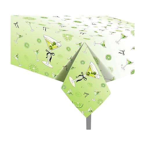 MOZUI Martini-Tischdecken, 130 x 224 cm, Cocktail-Party-Tischdecken, perfekt für Junggesellinnenabschiede, Brautpartys und ältere Geburtstagsfeiern, 2 Stück von MOZUI