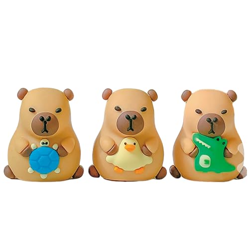 MOZXIRZ Niedlicher Cartoon-Capybara Bleistiftspitzer, PVC, Manuell, Kawaii, Schulbedarf, Brown von MOZXIRZ