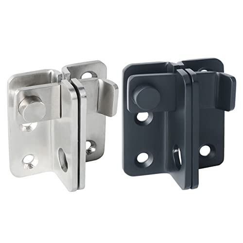 Edelstahl-Bolzen Riegelschloss Schrank Schublade Schiebetür Riegel Möbelbeschlag for Haushalt 1 Stück (Size : Brushed Nickel) von MObyat