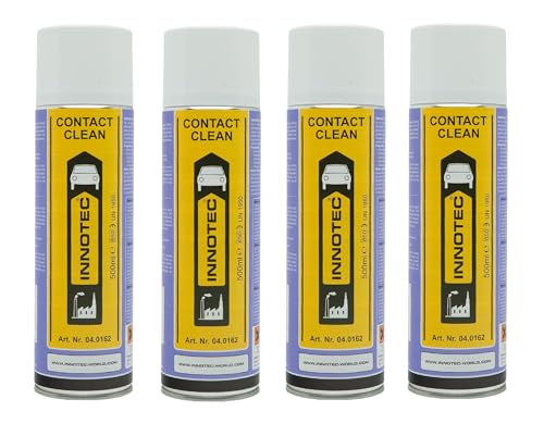 4 Stück Innotec Kontakt Spray - Contact Clean - Elektronikreiniger - Reinigung und Schutz von elektronischen Kontakten - hochaktiver, schnell ablüftender Reiniger für elektronische Kontakte & Bauteile 4 Stück Innotec Kontakt Spray - Contact Clean - Elektronikreiniger - Reinigung und Schutz von elektronischen Kontakten - hochaktiver, schnell ablüftender Reiniger für elektronische Kontakte & Bauteile von MP Produkt