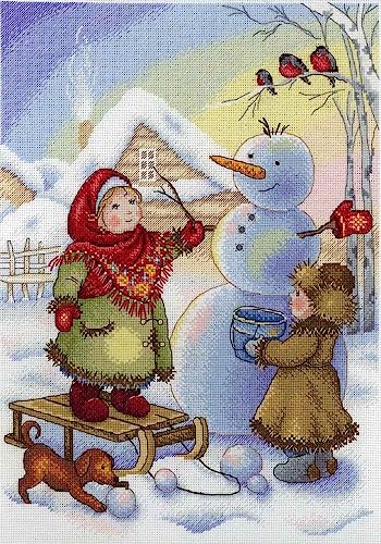 MP Studia Kreuzstich Sticksets für Erwachsene und Anfänger Kindermotive - Winterspaß 30x21cm/11.81x8.27 18ct MP Studia Kreuzstich Sticksets für Erwachsene und Anfänger Kindermotive - Winterspaß 30x21cm/11.81x8.27 18ct von MP Studia