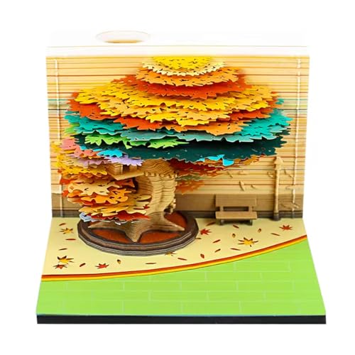 Artsy Pads, 3D-Memo-Block, 3D-Kunst-Memo-Block, 3D-Baum-Papierskulptur, Kunst-Memo-Block, handreißbar, antihaftbeschichtet, mit Stifthalter, 3D-Notizblock, Kunst-Memo-Block, einzigartige dekorative Artsy Pads, 3D-Memo-Block, 3D-Kunst-Memo-Block, 3D-Baum-Papierskulptur, Kunst-Memo-Block, handreißbar, antihaftbeschichtet, mit Stifthalter, 3D-Notizblock, Kunst-Memo-Block, einzigartige dekorative von MPFJPNXN