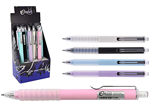 MPM Gel-Stift-Set, Gel Pen für Schreibspaß, modernes Design, Multicolor, Blaue Tinte, 1 Päckchen mit 12 Stück/Kugelschreiber von MPM Quality