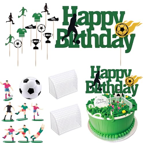 MPQDFG Tortendeko Fussball,23 Stück Fußball Tortendeko Set,Fußball Geburtstagstorte Topper Dekoration Kinder Fußball Kuchen Dekoration Für Junge Geburtstag Fußball Party Cupcake Toppers Deko MPQDFG Tortendeko Fussball,23 Stück Fußball Tortendeko Set,Fußball Geburtstagstorte Topper Dekoration Kinder Fußball Kuchen Dekoration Für Junge Geburtstag Fußball Party Cupcake Toppers Deko von MPQDFG