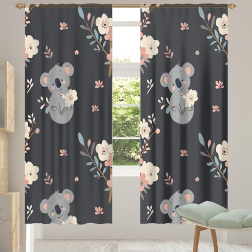 MPTPTM Fenstervorhänge, Cartoon-Koala-Blume, leichte Lichtfiltervorhänge für Küche, Wohnzimmer, Terrasse, 140 x 198 x 5 cm MPTPTM Fenstervorhänge, Cartoon-Koala-Blume, leichte Lichtfiltervorhänge für Küche, Wohnzimmer, Terrasse, 140 x 198 x 5 cm von MPTPTM