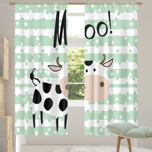 MPTPTM Fenstervorhänge, Cartoon-Kuh, leichte Lichtfiltervorhänge für Küche, Wohnzimmer, Terrasse, 140 x 213 x 5 cm MPTPTM Fenstervorhänge, Cartoon-Kuh, leichte Lichtfiltervorhänge für Küche, Wohnzimmer, Terrasse, 140 x 213 x 5 cm von MPTPTM