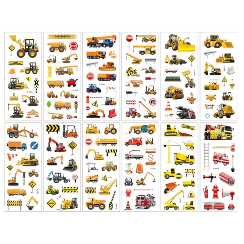 12 Stück Sticker für Kinder, Kinder Bagger Aufkleber, Sticker Auto, Mädchen und Jungs, für Mitgebsel 12 Stück Sticker für Kinder, Kinder Bagger Aufkleber, Sticker Auto, Mädchen und Jungs, für Mitgebsel von MPXEAVG