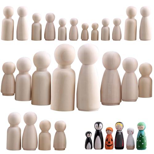 50 Stück Holzfiguren zum Bemalen, Spielfiguren holz, Unvollendete Holz Spielfiguren, DIY Natürliche Holzfiguren, für Diy Dekoration Bemalen Basteln, für Weihnachten, Malen, Hochzeit, Geburtstag 50 Stück Holzfiguren zum Bemalen, Spielfiguren holz, Unvollendete Holz Spielfiguren, DIY Natürliche Holzfiguren, für Diy Dekoration Bemalen Basteln, für Weihnachten, Malen, Hochzeit, Geburtstag von MPXEAVG