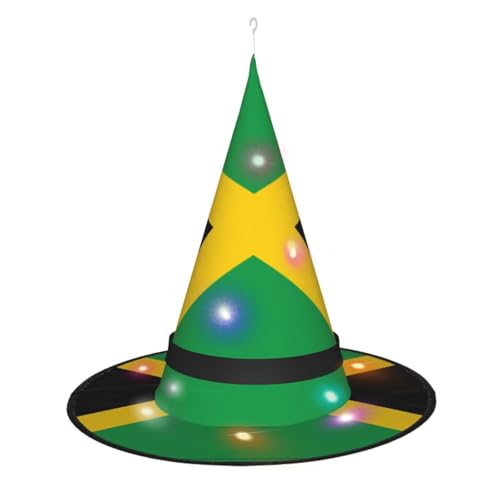 MQGMZ Flagge von Jamaika, Halloween-Hexenhut, Kostümzubehör für Halloween, Weihnachtsfeiern, Zaubererhut MQGMZ Flagge von Jamaika, Halloween-Hexenhut, Kostümzubehör für Halloween, Weihnachtsfeiern, Zaubererhut von MQGMZ