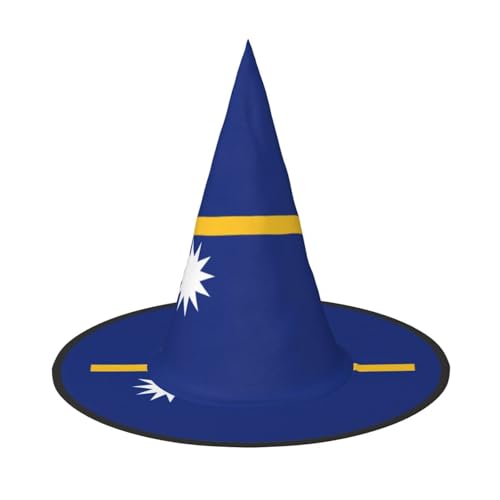 MQGMZ Flagge von Nauru, vielseitiger Halloween-Hut, Hexenhut für Erwachsene, lustige und stilvolle Halloween-Party-Dekoration MQGMZ Flagge von Nauru, vielseitiger Halloween-Hut, Hexenhut für Erwachsene, lustige und stilvolle Halloween-Party-Dekoration von MQGMZ