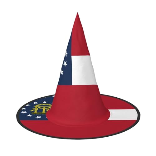 MQGMZ Vielseitiger Halloween-Hut mit Georgia-Flagge, Hexenhut für Erwachsene, lustige und stilvolle Halloween-Party-Dekoration MQGMZ Vielseitiger Halloween-Hut mit Georgia-Flagge, Hexenhut für Erwachsene, lustige und stilvolle Halloween-Party-Dekoration von MQGMZ