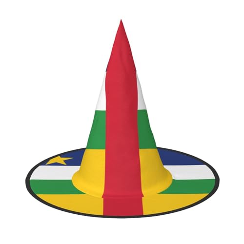 MQGMZ Vielseitiger Halloween-Hut mit zentralafrikanischer Flagge, Hexenhut für Erwachsene, lustige und stilvolle Halloween-Party-Dekoration MQGMZ Vielseitiger Halloween-Hut mit zentralafrikanischer Flagge, Hexenhut für Erwachsene, lustige und stilvolle Halloween-Party-Dekoration von MQGMZ