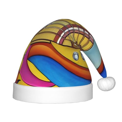 MQGMZ Weihnachtsmütze für Kinder, Weihnachtsmannmütze, mit Gitarren-Motiv, perfekte Weihnachtsmütze, Urlaubsparty-Zubehör MQGMZ Weihnachtsmütze für Kinder, Weihnachtsmannmütze, mit Gitarren-Motiv, perfekte Weihnachtsmütze, Urlaubsparty-Zubehör von MQGMZ