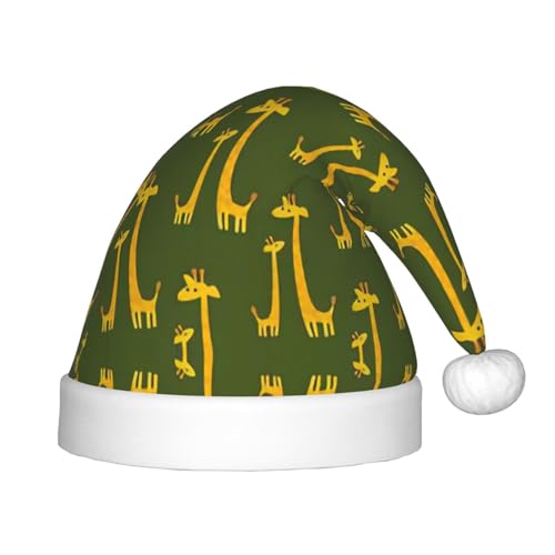 MQGMZ Weihnachtsmütze mit Cartoon-Giraffen-Druck, für Kinder, Weihnachtsmannmütze, perfekte Weihnachtsmütze, Urlaubsparty-Zubehör MQGMZ Weihnachtsmütze mit Cartoon-Giraffen-Druck, für Kinder, Weihnachtsmannmütze, perfekte Weihnachtsmütze, Urlaubsparty-Zubehör von MQGMZ