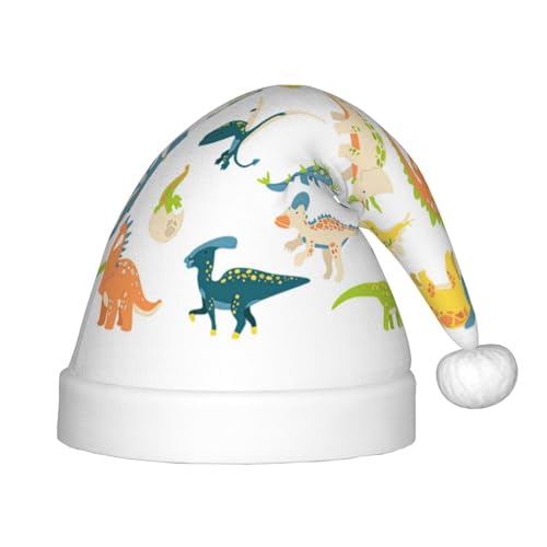 MQGMZ Weihnachtsmütze mit Dinosaurier-Druck, für Kinder, Weihnachtsmannmütze für Kinder, perfekte Weihnachtsmütze für Feiertage MQGMZ Weihnachtsmütze mit Dinosaurier-Druck, für Kinder, Weihnachtsmannmütze für Kinder, perfekte Weihnachtsmütze für Feiertage von MQGMZ