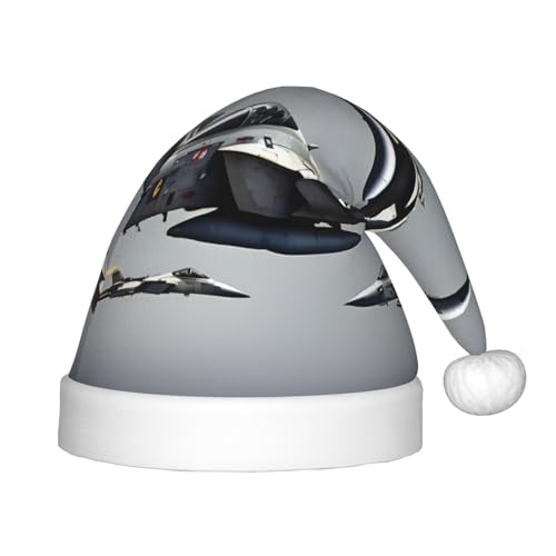 MQGMZ Weihnachtsmütze mit Flugzeug-Jets-Druck, für Kinder, Weihnachtsmannmütze, perfekte Weihnachtsmütze, Urlaubsparty-Zubehör MQGMZ Weihnachtsmütze mit Flugzeug-Jets-Druck, für Kinder, Weihnachtsmannmütze, perfekte Weihnachtsmütze, Urlaubsparty-Zubehör von MQGMZ