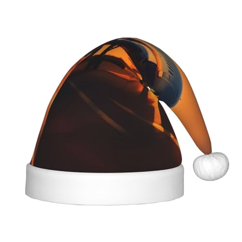 MQGMZ Weihnachtsmütze mit Flugzeug bei Sonnenuntergang für Kinder, Weihnachtsmannmütze, perfekte Weihnachtsmütze, Urlaubsparty-Zubehör MQGMZ Weihnachtsmütze mit Flugzeug bei Sonnenuntergang für Kinder, Weihnachtsmannmütze, perfekte Weihnachtsmütze, Urlaubsparty-Zubehör von MQGMZ