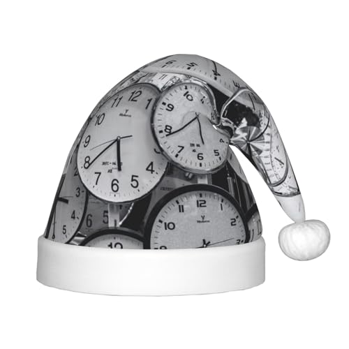MQGMZ Weihnachtsmütze mit Uhr für Kinder, Weihnachtsmannmütze für Kinder, perfekte Weihnachtsmütze für Feiertage MQGMZ Weihnachtsmütze mit Uhr für Kinder, Weihnachtsmannmütze für Kinder, perfekte Weihnachtsmütze für Feiertage von MQGMZ
