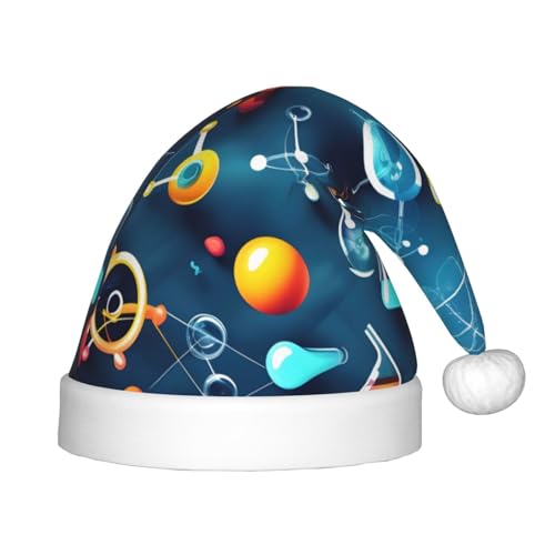 MQGMZ Weihnachtsmütze mit abstraktem Wissenschafts-Chemie-Druck, für Kinder, Weihnachtsmannmütze, perfekte Weihnachtsmütze, Urlaubsparty-Zubehör MQGMZ Weihnachtsmütze mit abstraktem Wissenschafts-Chemie-Druck, für Kinder, Weihnachtsmannmütze, perfekte Weihnachtsmütze, Urlaubsparty-Zubehör von MQGMZ