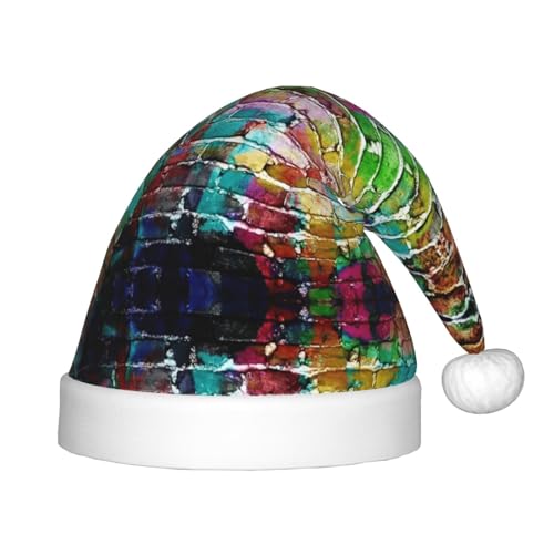 MQGMZ Weihnachtsmütze mit buntem Ziegeldruck für Kinder, Weihnachtsmannmütze, perfekte Weihnachtsmütze, Urlaubsparty-Zubehör MQGMZ Weihnachtsmütze mit buntem Ziegeldruck für Kinder, Weihnachtsmannmütze, perfekte Weihnachtsmütze, Urlaubsparty-Zubehör von MQGMZ