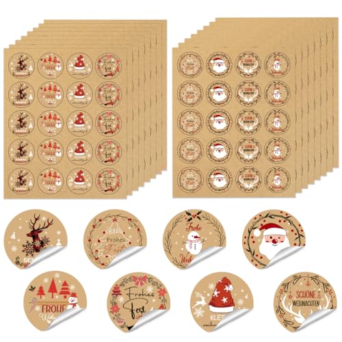 Aufkleber Weihnachten, Geschenkaufkleber Weihnachten, Frohe Weihnachten Aufkleber, Geschenk Aufkleber Weihnachten, Christmas Stickers, Weihnachten Aufkleber,Geschenketiketten Weihnachten von MQIAN