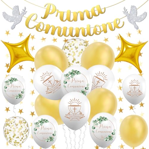 Erstkommunion Dekorationen, Erstkommunion Luftballons, Erstkommunion Girlanden, Erstkommunion für Mädchen und Jungen für Firmung und Taufe Erstkommunion Dekorationen, Erstkommunion Luftballons, Erstkommunion Girlanden, Erstkommunion für Mädchen und Jungen für Firmung und Taufe von MQIAN