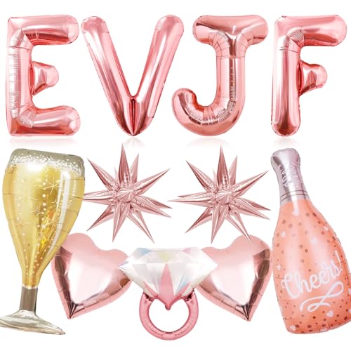 JGA Deko, JGA Luftballons XXL, JGA Folienballons Rosegold, Junggesellinnenabschied Deko Frauen, Bride To Be Ballon, Bride To Be Deko für Bachelorette Party von MQIAN