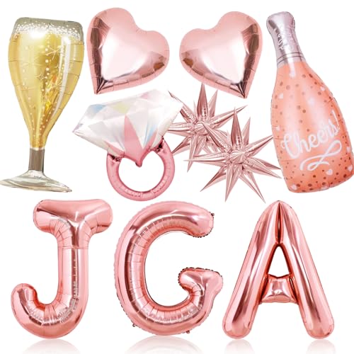 JGA Deko, XXL JGA Luftballons Folienballons Rosegold, Junggesellinnenabschied Deko Frauen, Bride To Be Ballon für Bachelorette Party von MQIAN