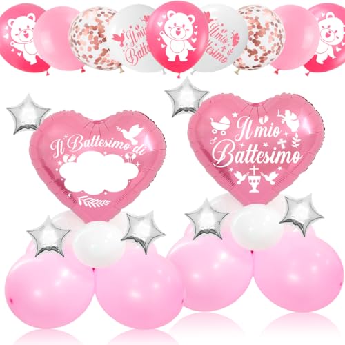 Luftballons Taufe Kind Mädchen, Luftballons zur Erstkommunion Mädchen, Luftballons zur Taufe, Luftballons zur Geburt, Jungen und Mädchen, Luftballons Kommunion Kinder, Luftballons Taufe Kind von MQIAN