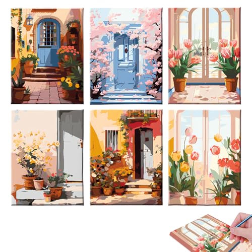 Malen Nach Zahlen Erwachsene, 6 Stück Paint By Numbers, Malen Nach Zahlen Landschaft mit Pinsel und Farben, DIY Handgemalt Ölgemälde Kit für Erwachsene und Anfänger Malen Nach Zahlen Erwachsene, 6 Stück Paint By Numbers, Malen Nach Zahlen Landschaft mit Pinsel und Farben, DIY Handgemalt Ölgemälde Kit für Erwachsene und Anfänger von MQIAN