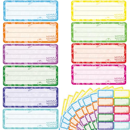 100pcs Namensetiketten Selbstklebend Schule, Beschriftung Schulsachen, Namensaufkleber Schule, Aufkleber zum Beschriften, Klebeetiketten Namen Kinder, Namenssticker Schule für Schulkind Junge Mädchen von MQIAN