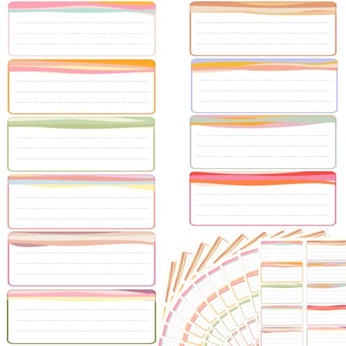 Namensaufkleber Kinder Schule, 100 Stück Namensetiketten Schule, Klebeetiketten zum Beschriften, Beschriftung Schulsachen, Namenssticker Schule, Buchetiketten Schule Selbstklebend für Schulkind von MQIAN