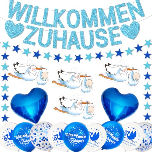 Willkommen Zuhause Baby, Vormontiert Herzlich Willkommen Girlande, Mit 6 Stück Storch Geburt Für Draussen, Babyparty Deko Mädchen, Willkommen Baby, Willkommen Zuhause Girlande, Welcome Home Baby Boy Willkommen Zuhause Baby, Vormontiert Herzlich Willkommen Girlande, Mit 6 Stück Storch Geburt Für Draussen, Babyparty Deko Mädchen, Willkommen Baby, Willkommen Zuhause Girlande, Welcome Home Baby Boy von MQIAN