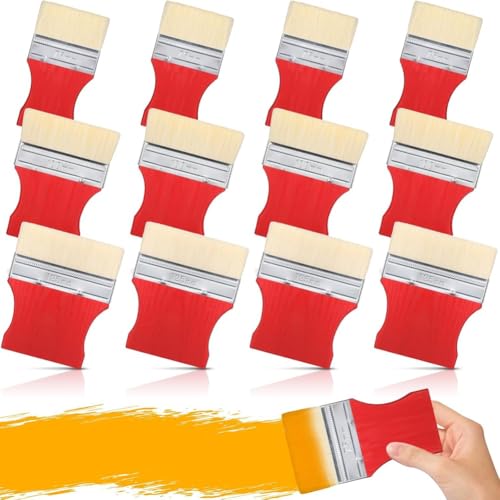 MQODLFP 12-teiliges flaches Paddel-Pinsel-Set, Großpackung für Aquarell, Ölgemälde, Acryllack, Maler, Künstler MQODLFP 12-teiliges flaches Paddel-Pinsel-Set, Großpackung für Aquarell, Ölgemälde, Acryllack, Maler, Künstler von MQODLFP